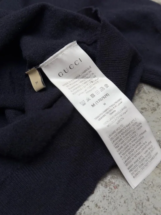 Gucci Women’s Medium Wool Navy Crewneck Sweater CBK - Picture 4 of 6